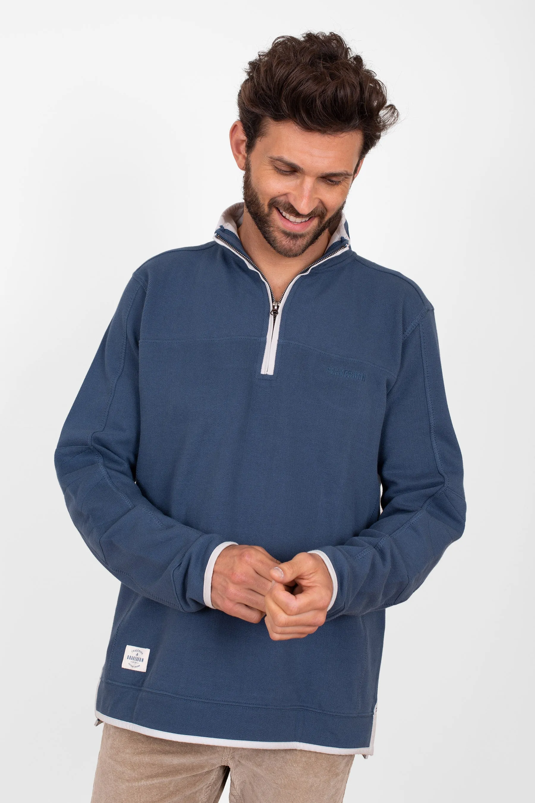 1/4 Zip Pique Sweat