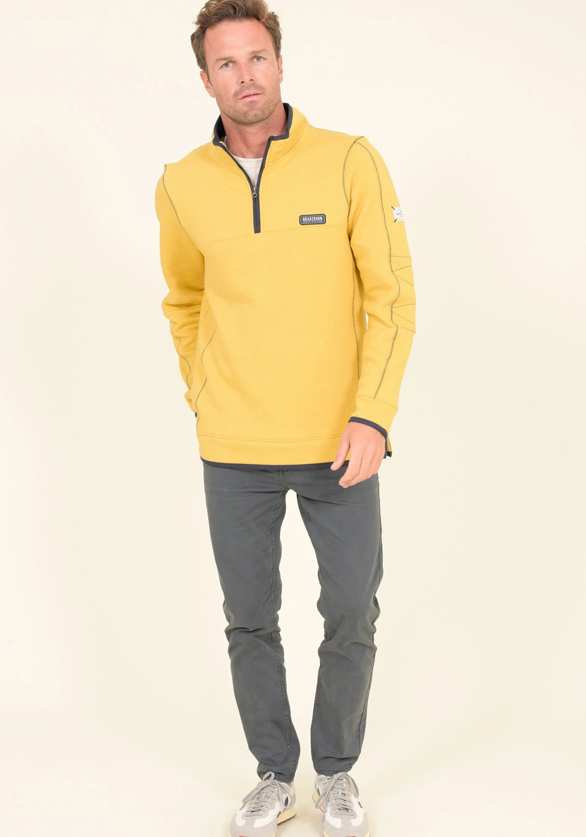 1/4 Zip Sweat Yellow