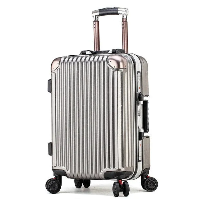 2018 Autumn And Winter New Fashion Aluminum Frame Trolley Case Pc Universal Wheel Business Suitcase