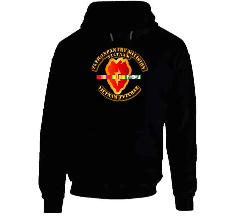 25th Infantry Division w Vietnam Service Ribbons Hoodie and Shirts