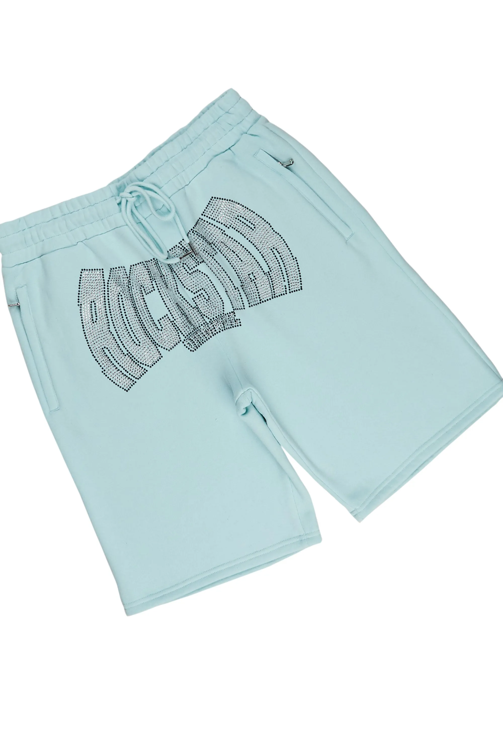 Abbott Aqua Graphic T-Shirt Short Set