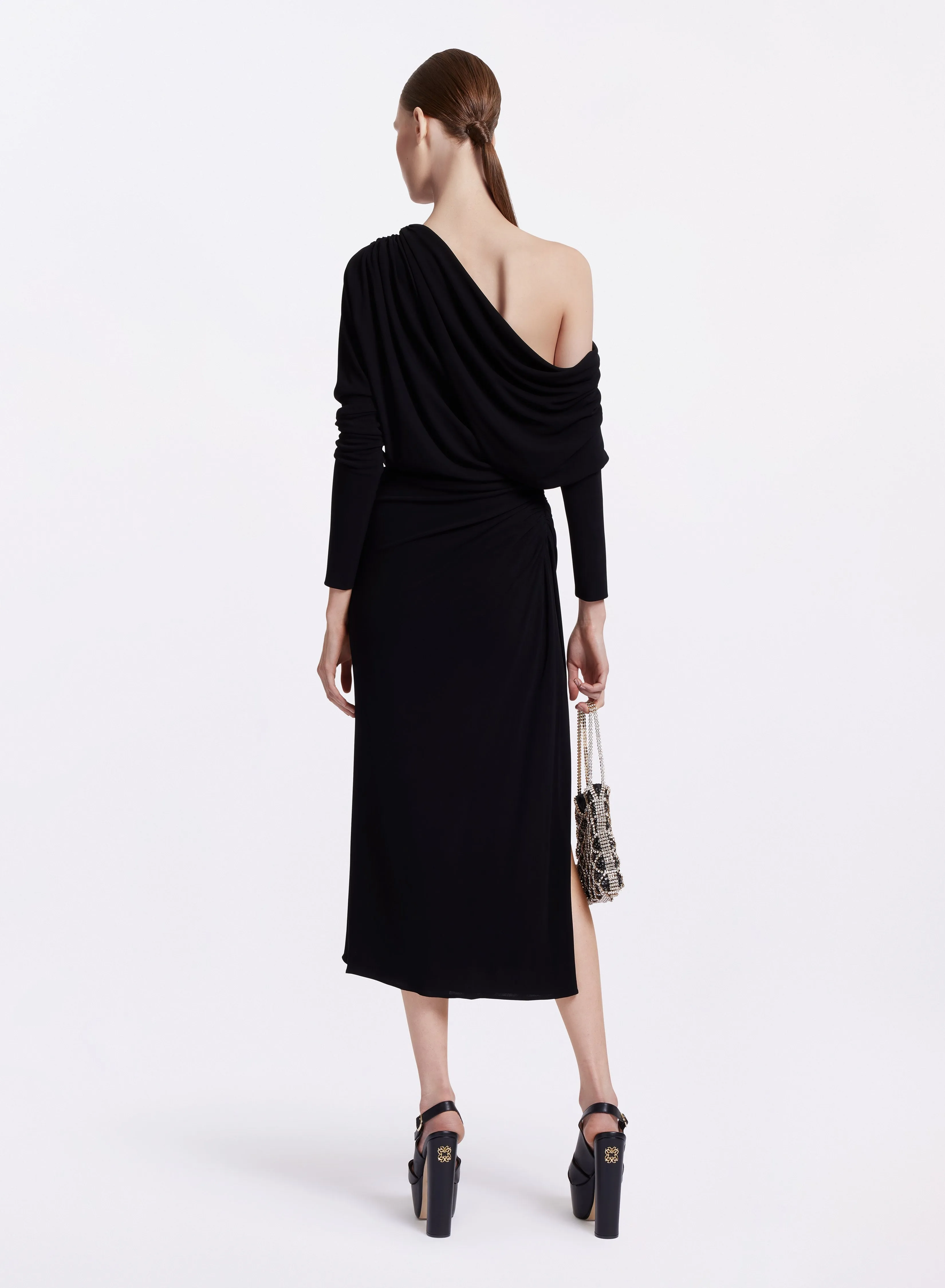 Asymmetric Jersey Dress