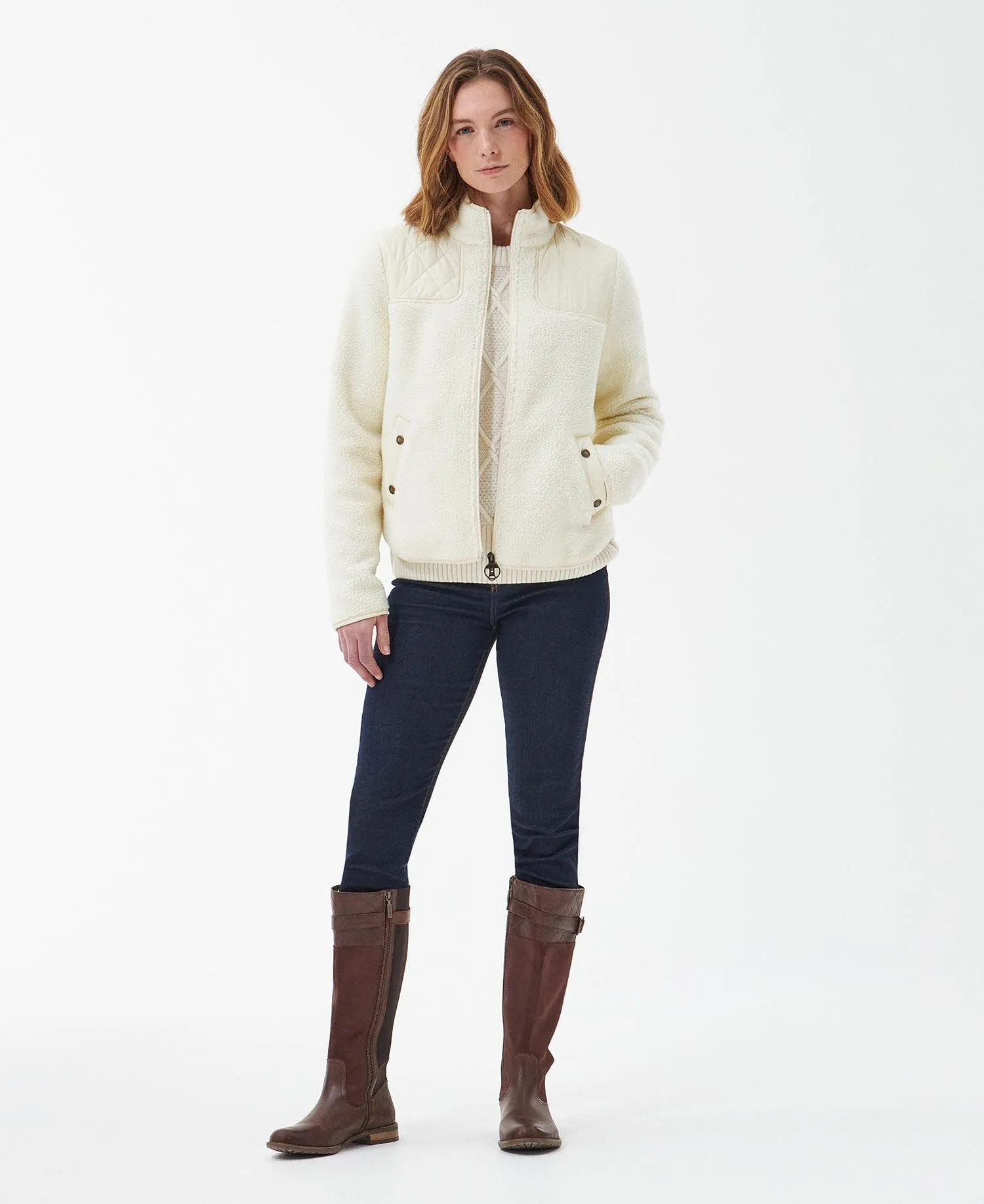 Barbour Rockling Fleece Winter Pearl/Calico