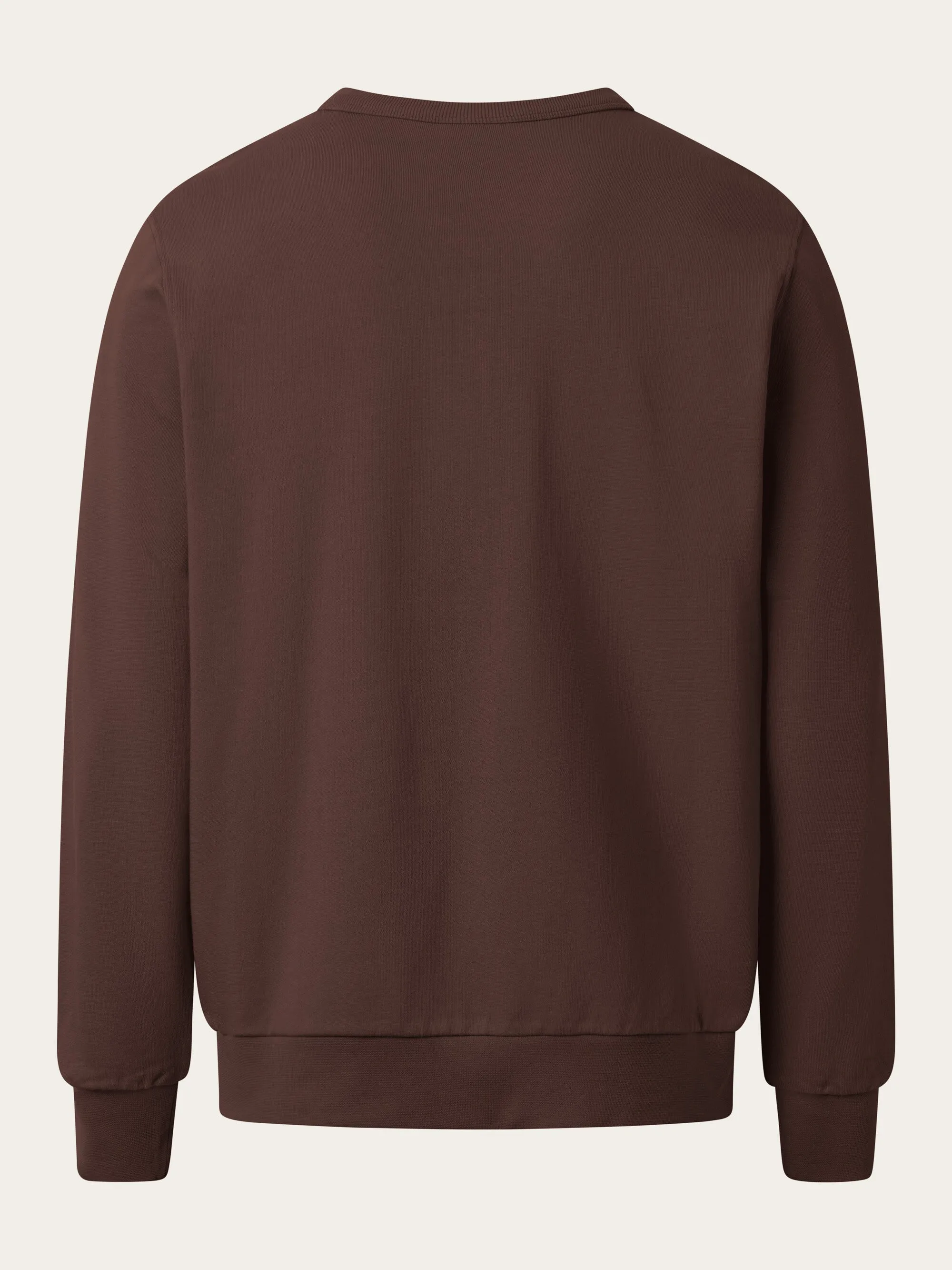 Basic badge sweat - Deep Mahogany