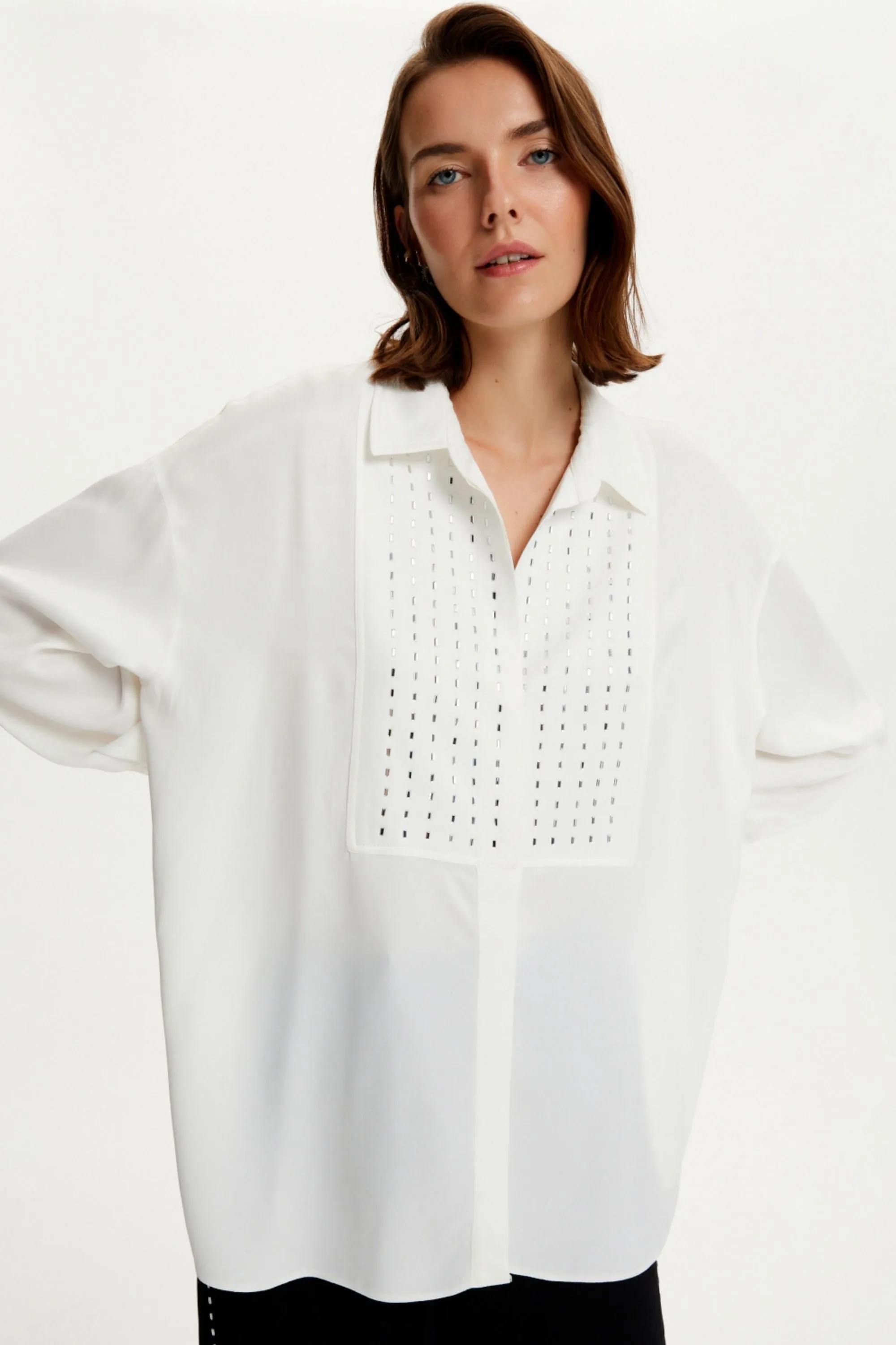 Beaded Oversized Shirt