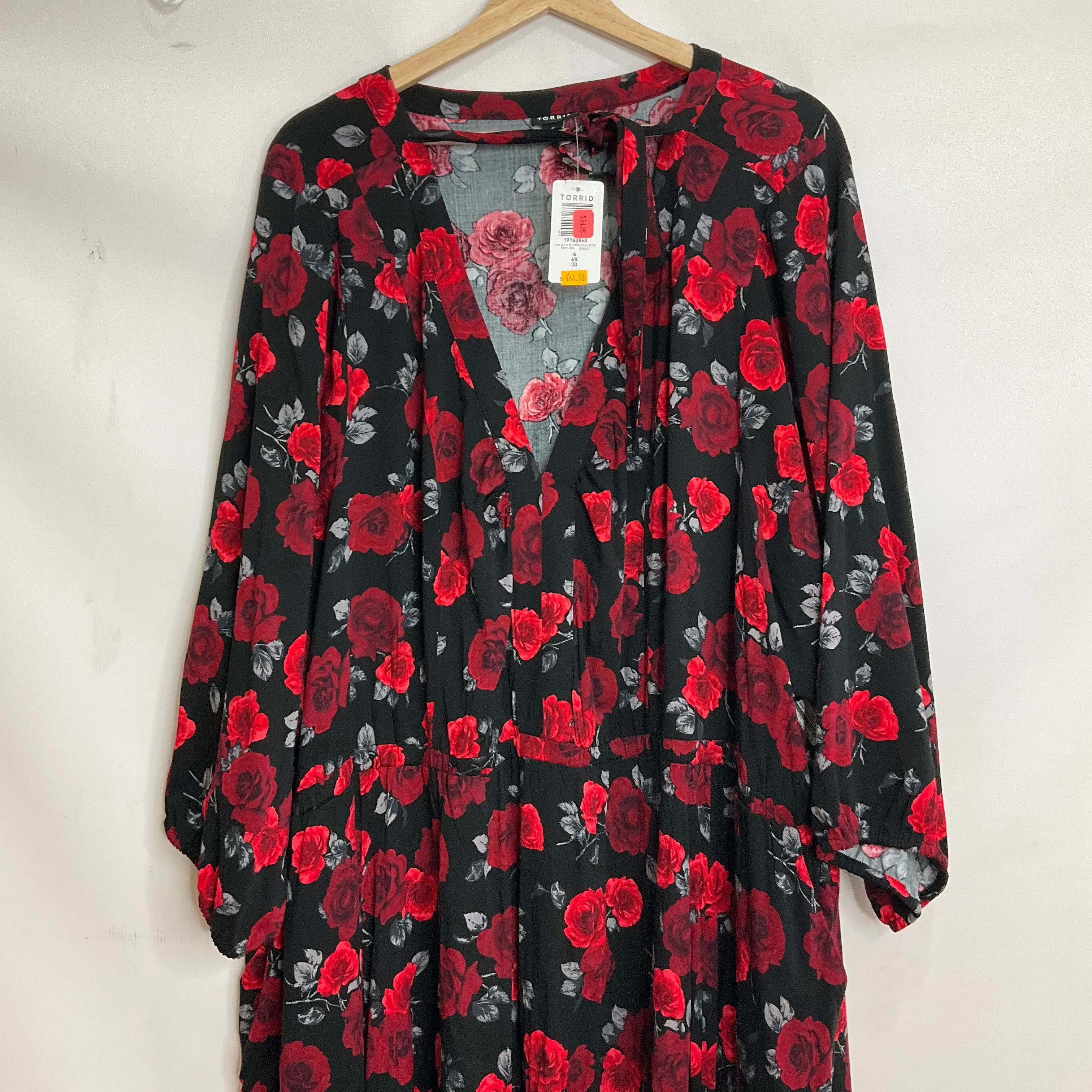 Black & Red Dress Casual Maxi Torrid, Size 6