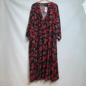 Black & Red Dress Casual Maxi Torrid, Size 6