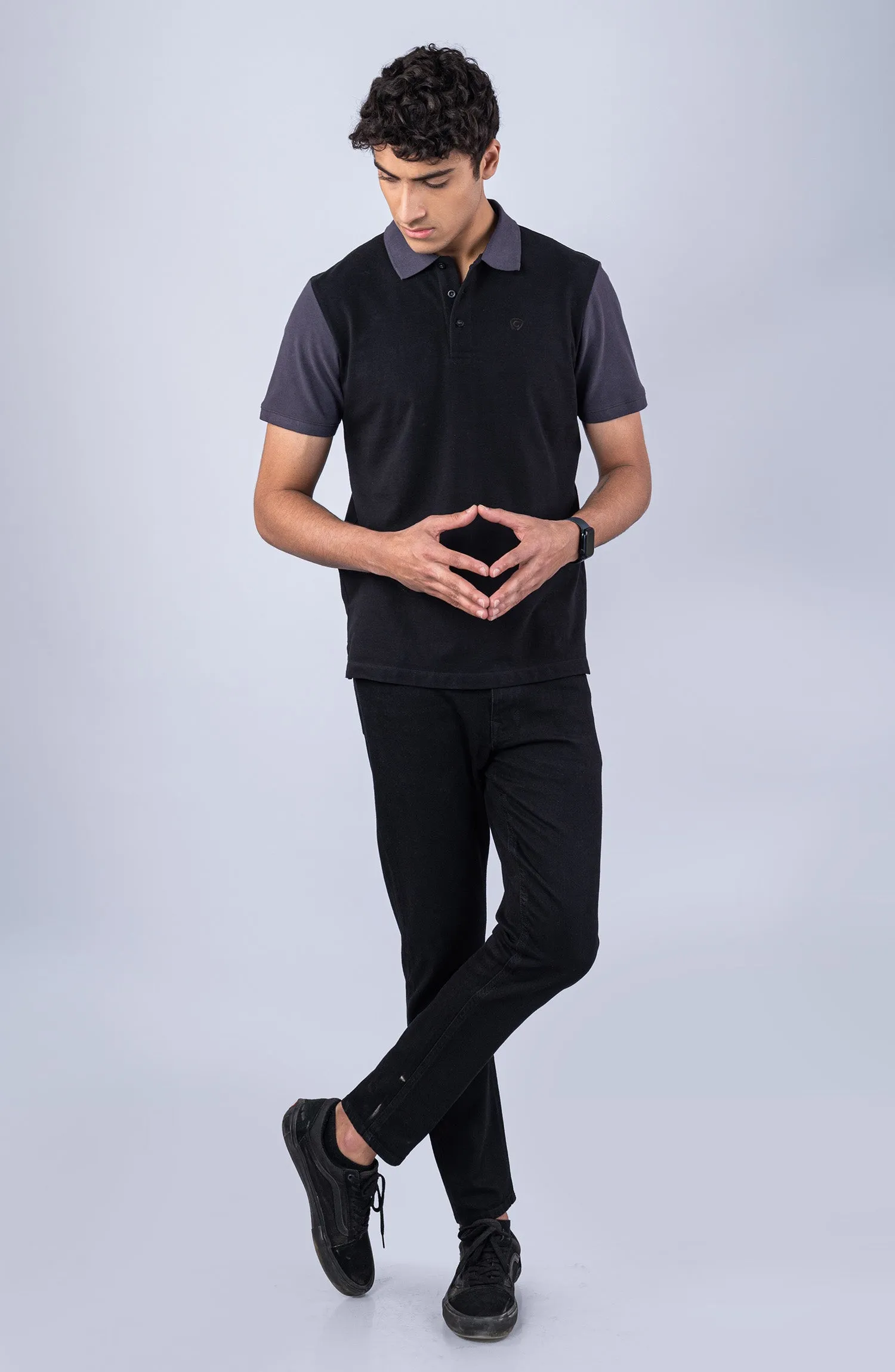 Black Cross Polo Shirt