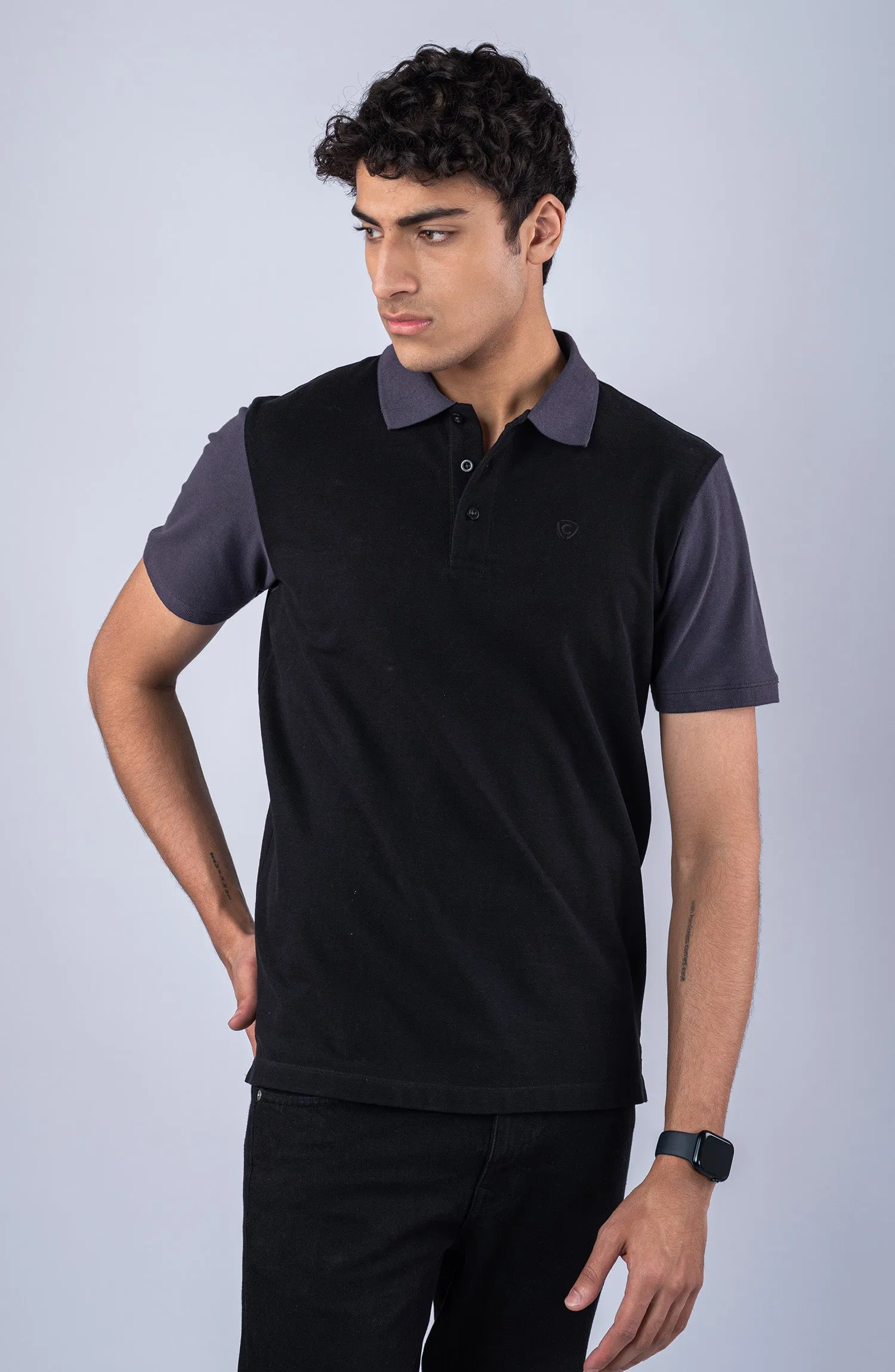 Black Cross Polo Shirt