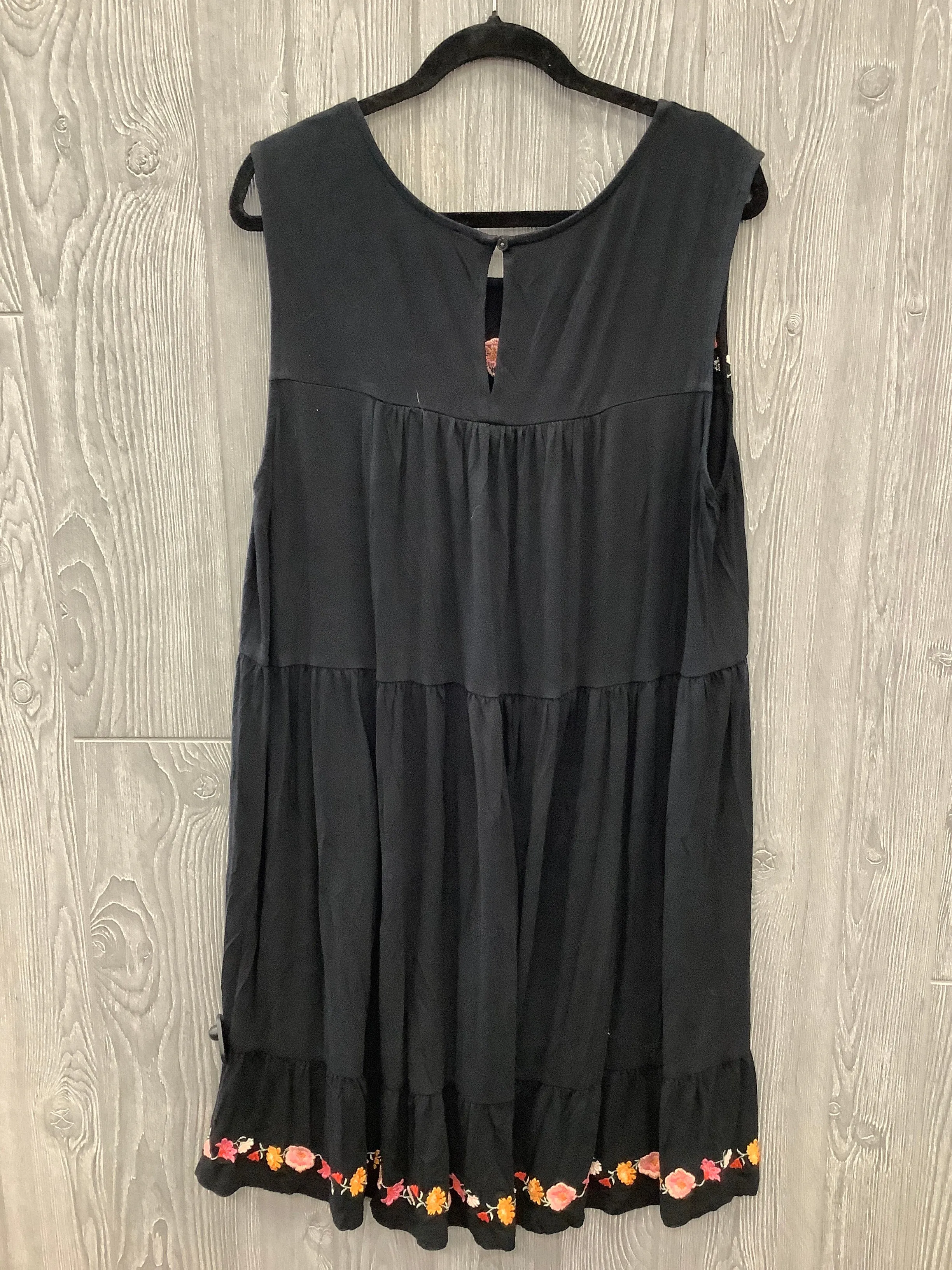 Black Dress Casual Midi Loft, Size Xxl