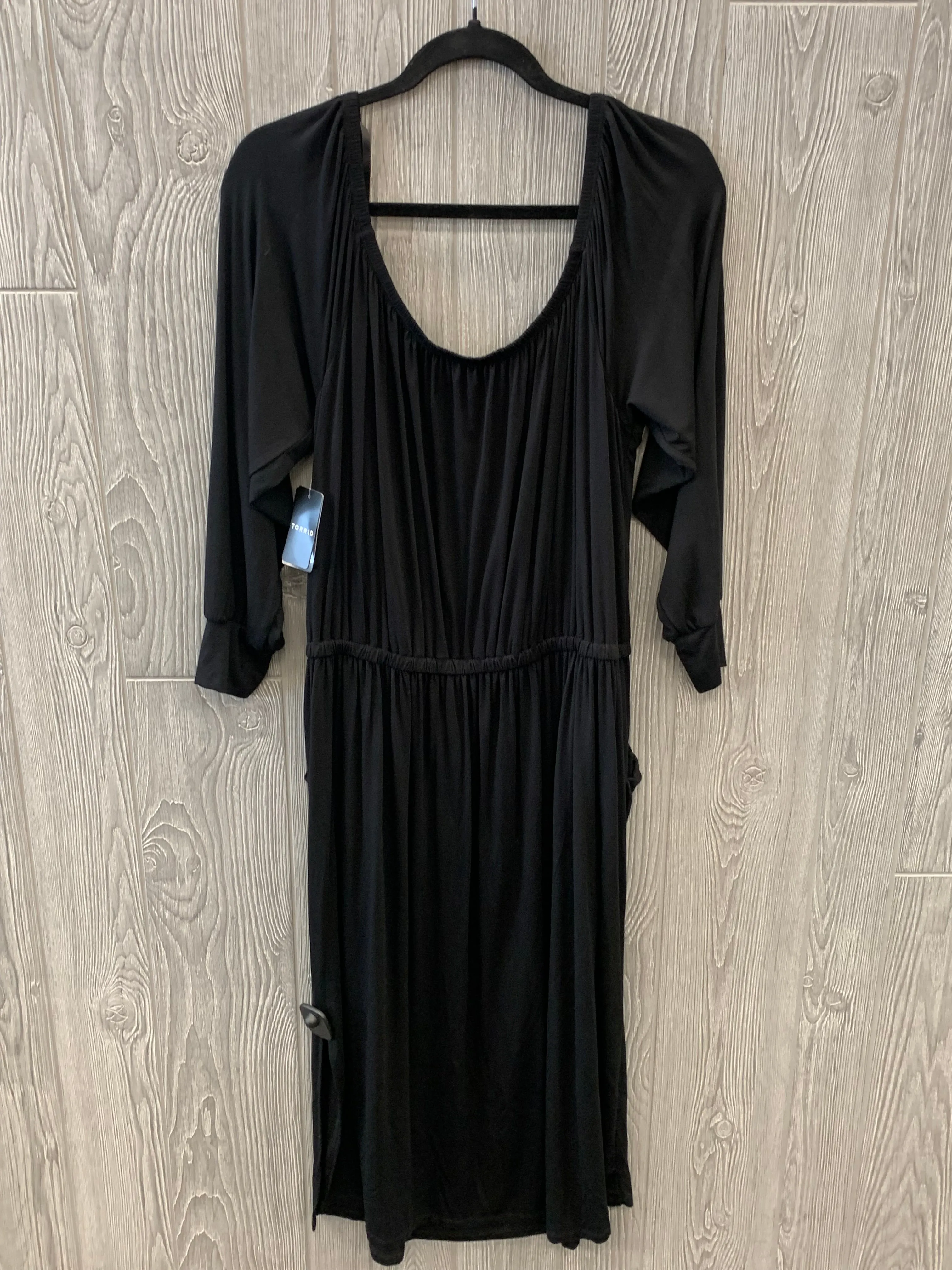 Black Dress Casual Midi Torrid, Size 1x