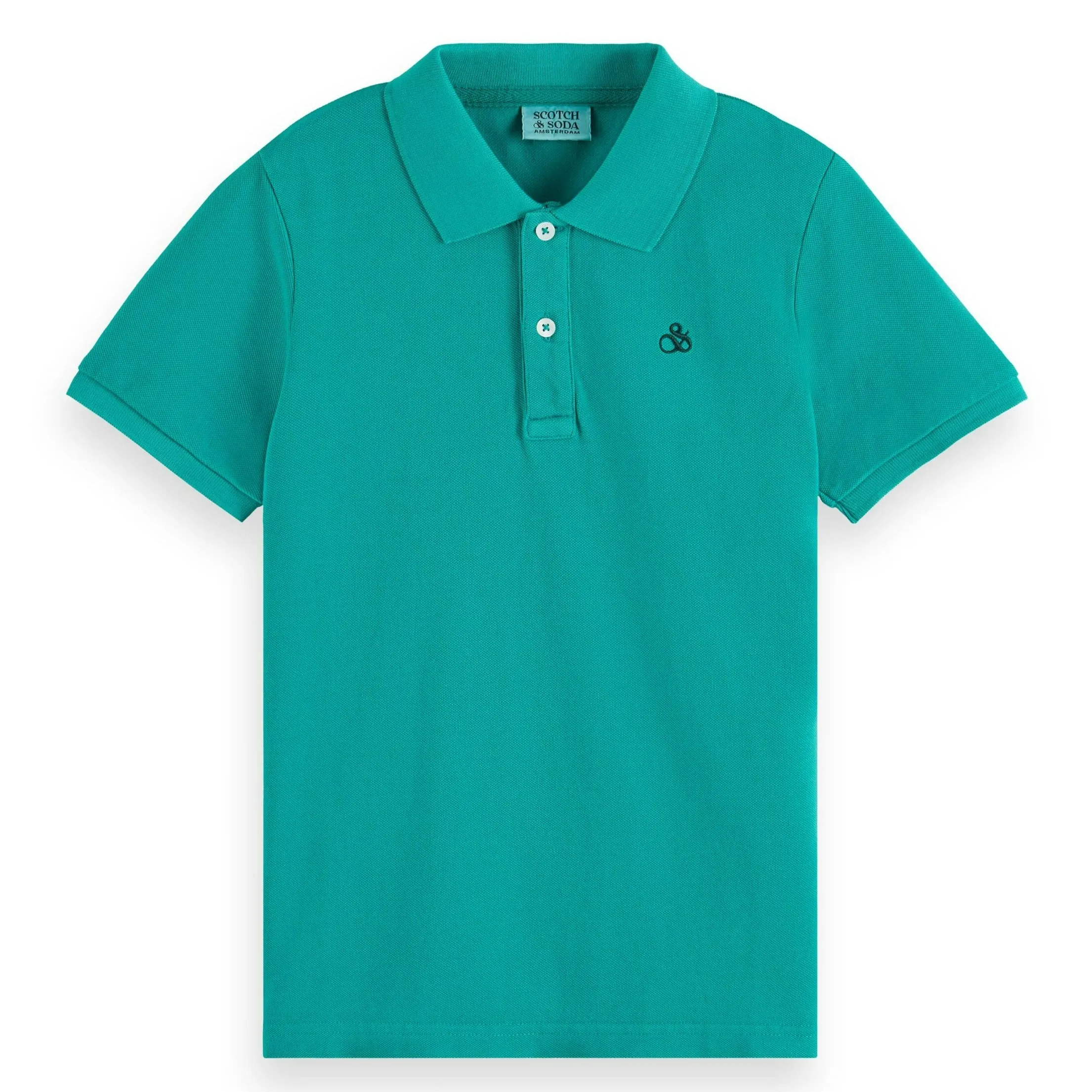 Boys Garment-Dyed Short-Sleeved Pique Polo