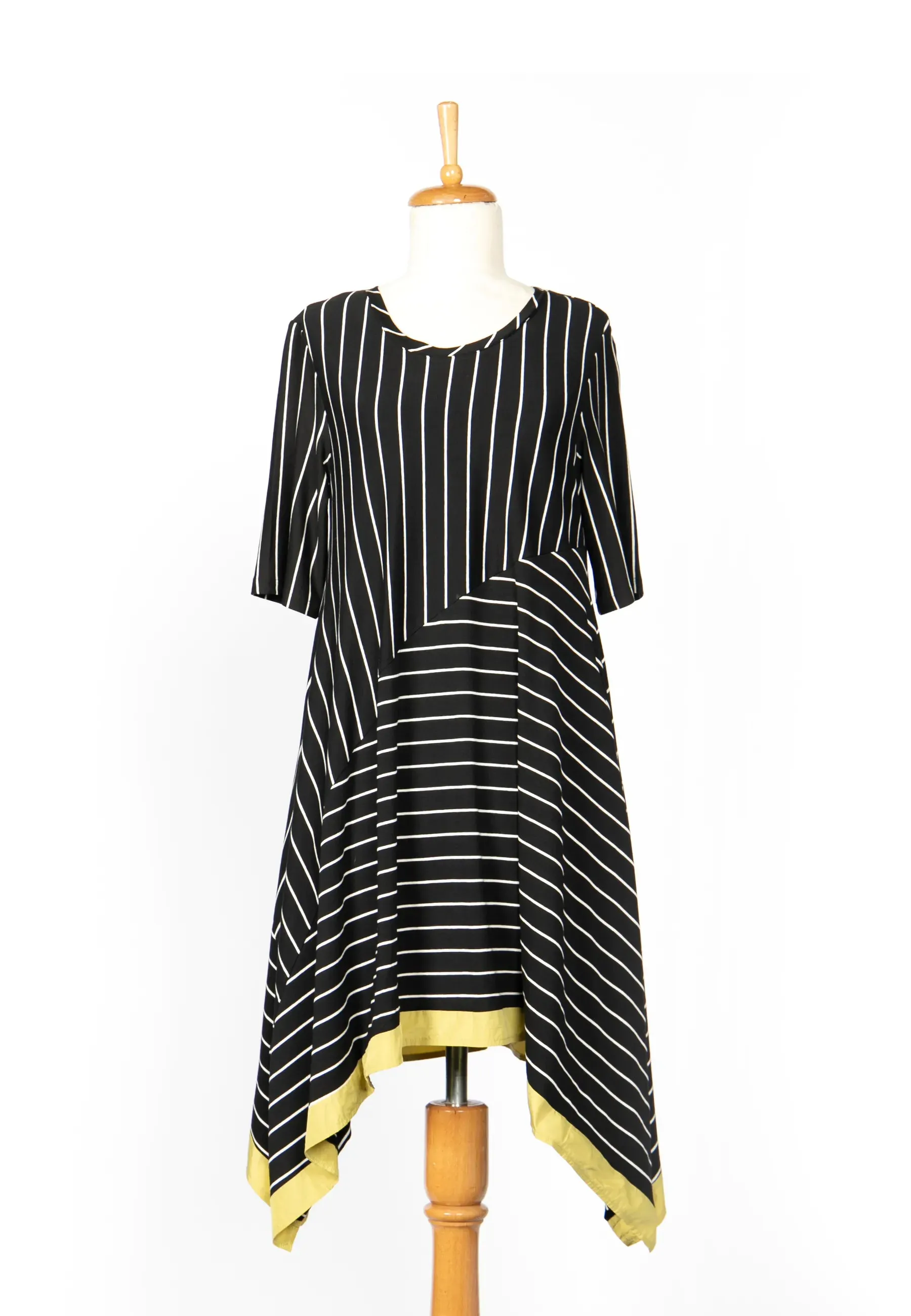 CADEN Striped, viscose jersey dress