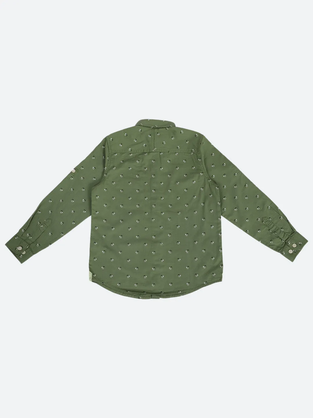 Cantabil Boy's Green Full Sleeves Shirts