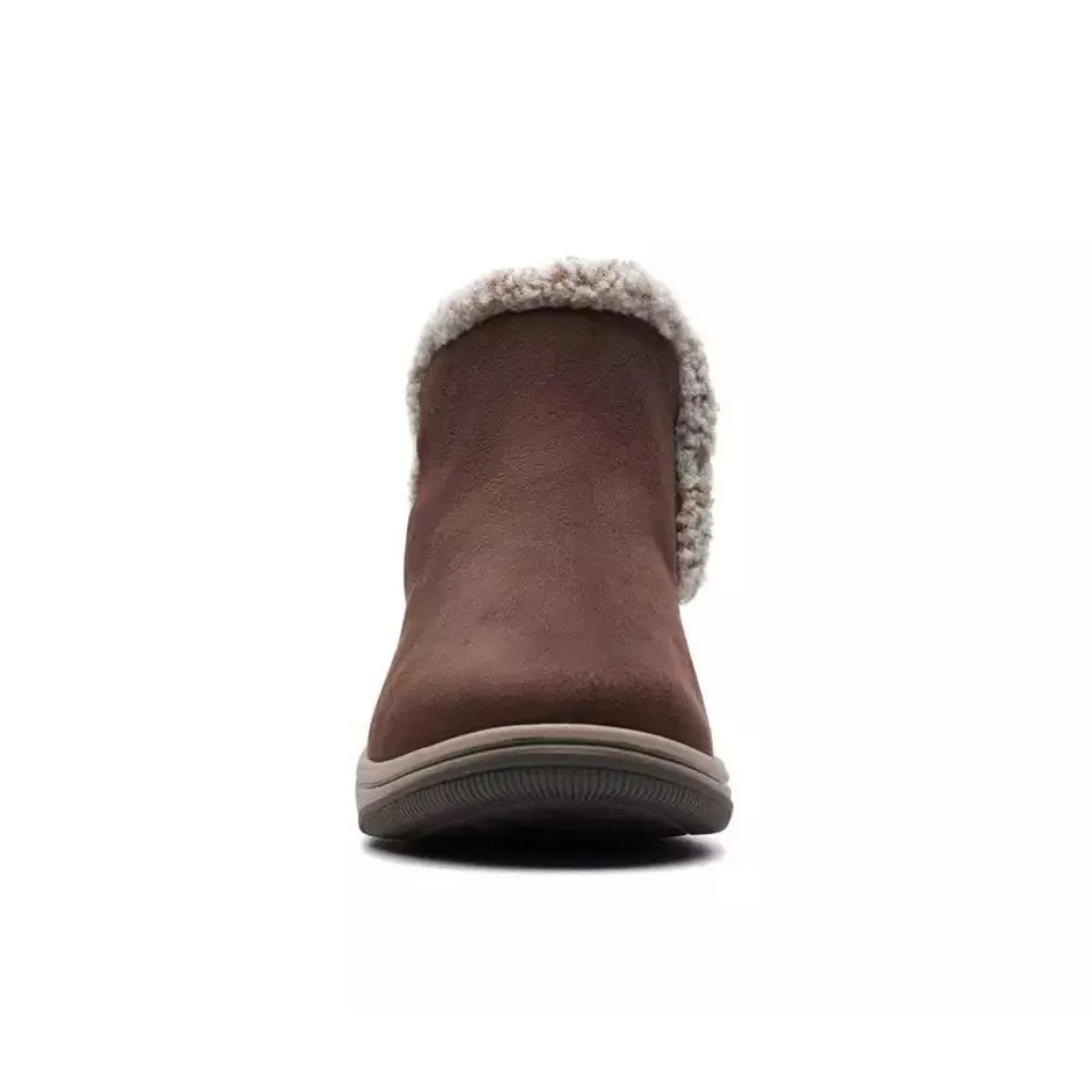 Clarks Breeze Fur Dark Brown Winter Bootie (Women's)