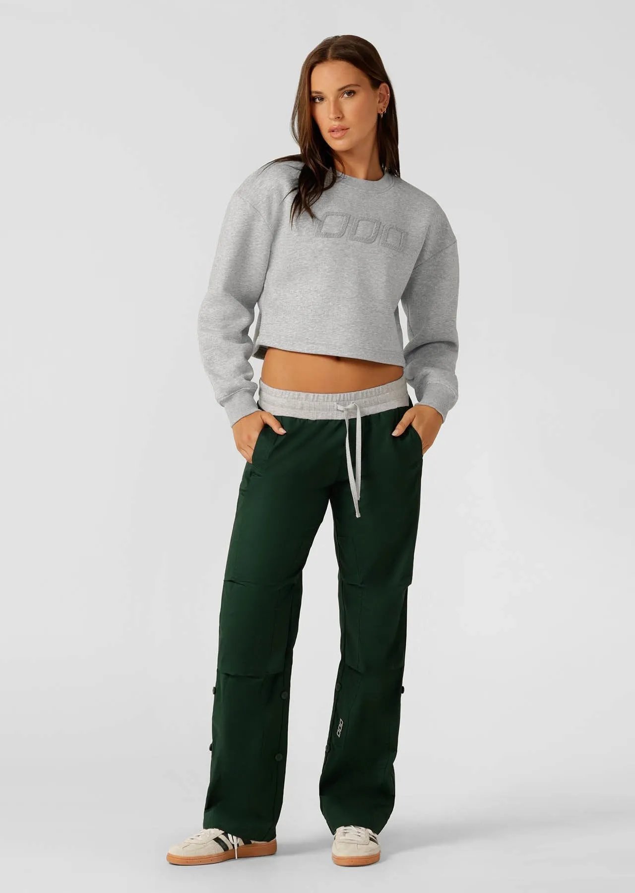 Classic Cropped Sweat | Grey Marle