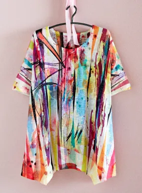 Color Wash Short-Sleeved Tunic