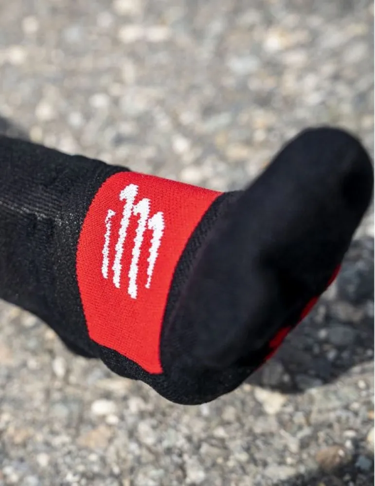 Compressport | Pro Racing Socks | Winter Run | Black / High Risk Red