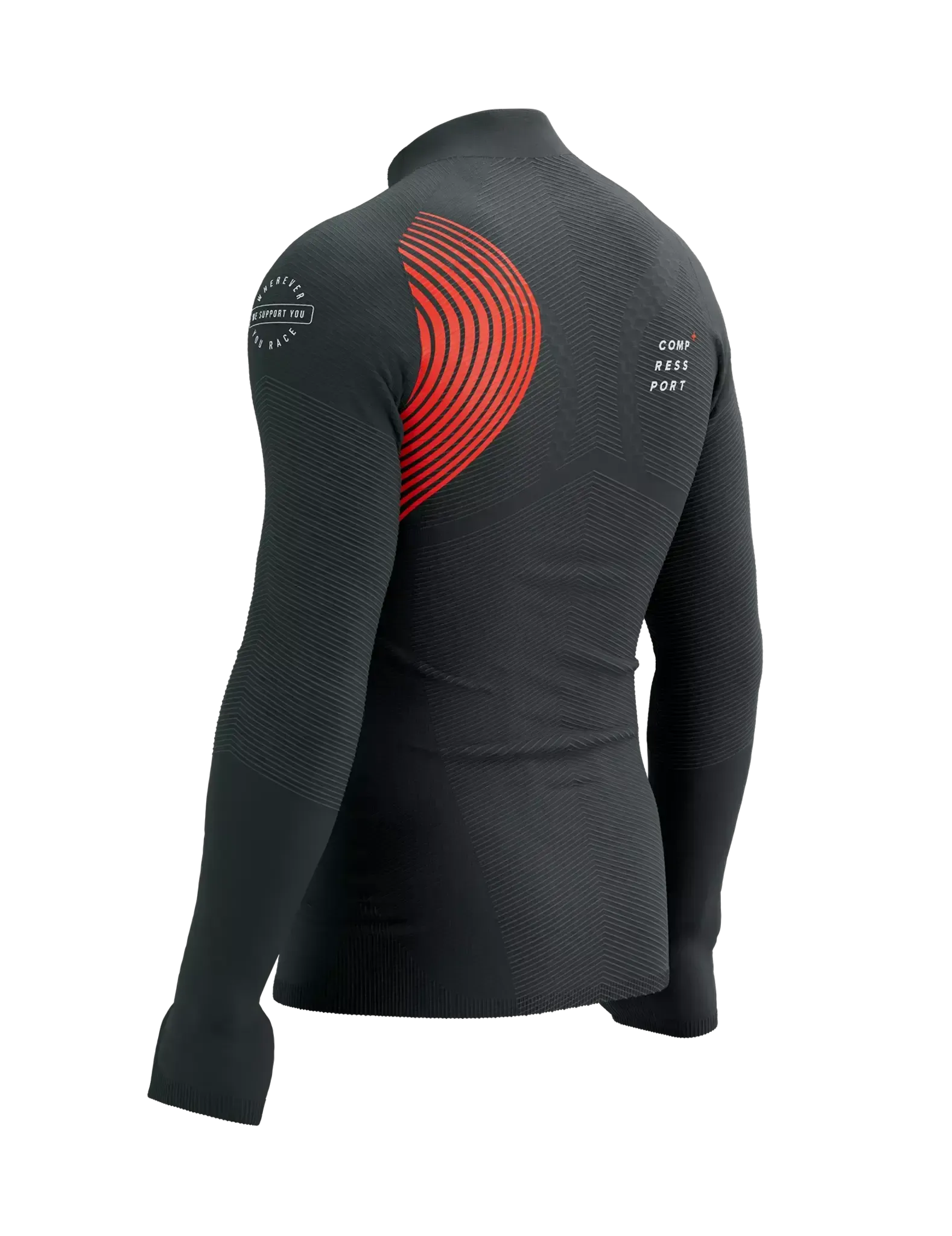 Compressport | Winter Trail Postural LS | Heren | Black / Red