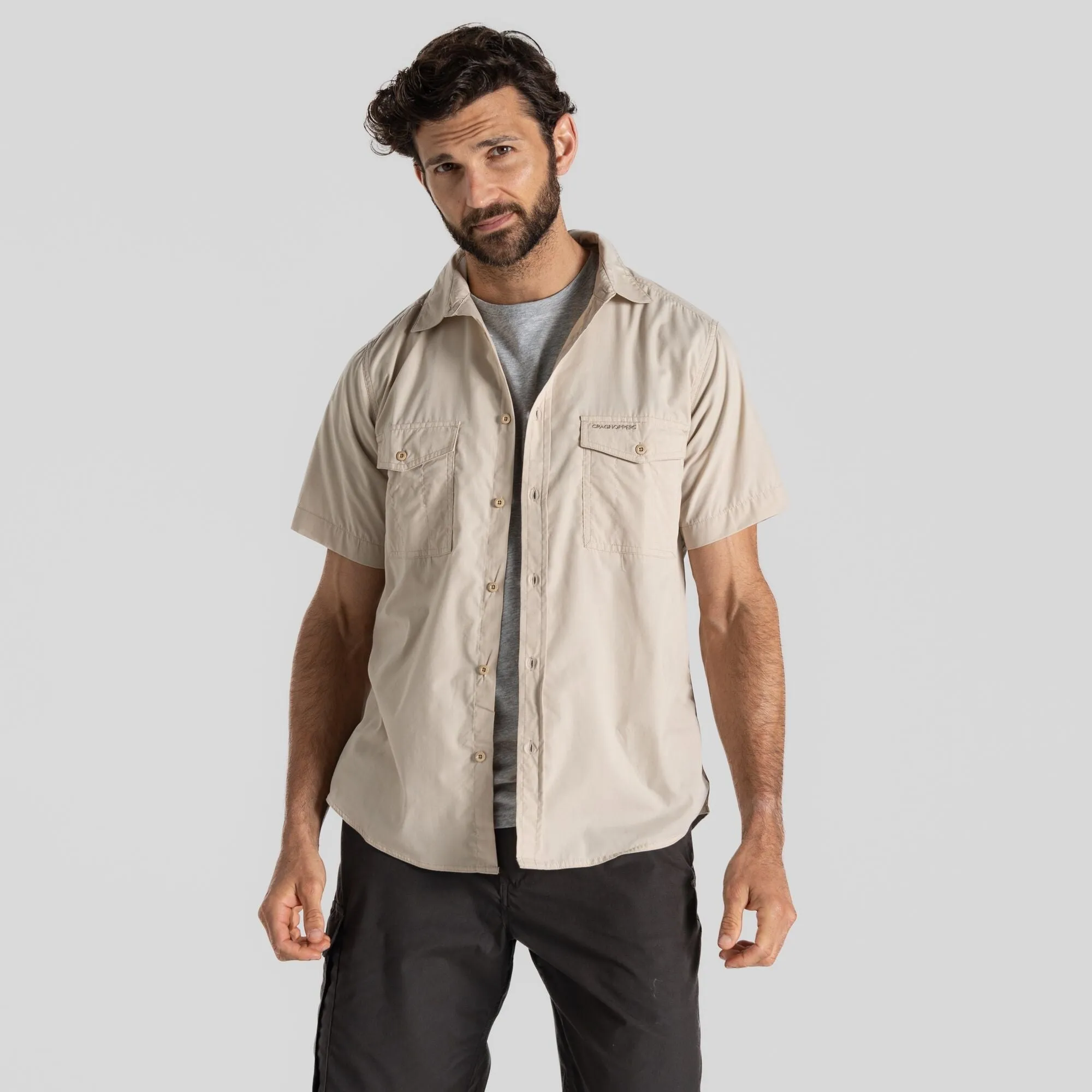 Craghoppers Mens Kiwi Short Sleeved Shirt Nosi Defense