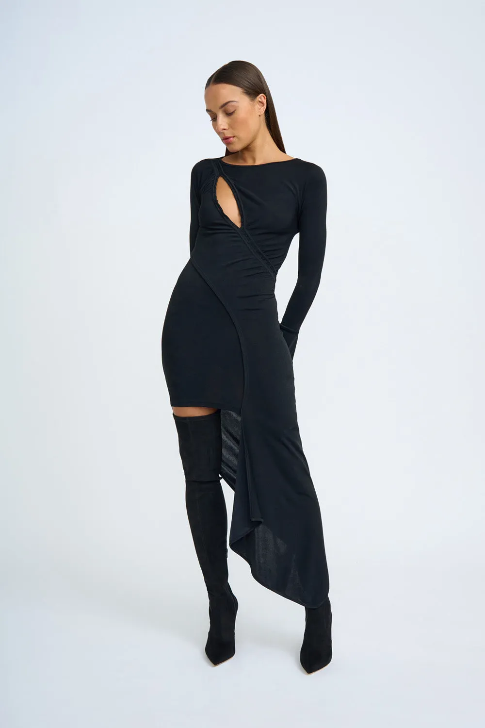 Dakota Jersey Dress | Final Sale - Black