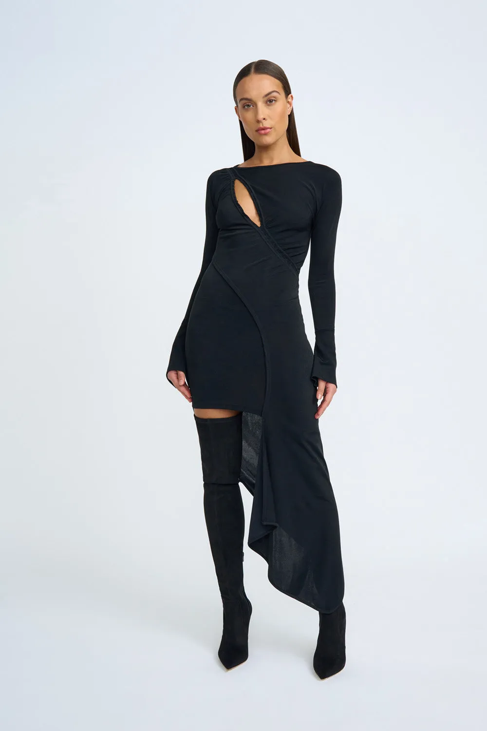 Dakota Jersey Dress | Final Sale - Black