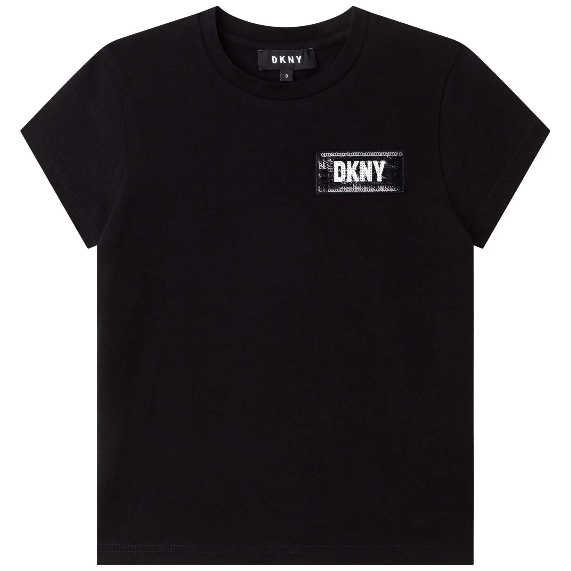 DKNY Girls Black Short Sleeved T shirt