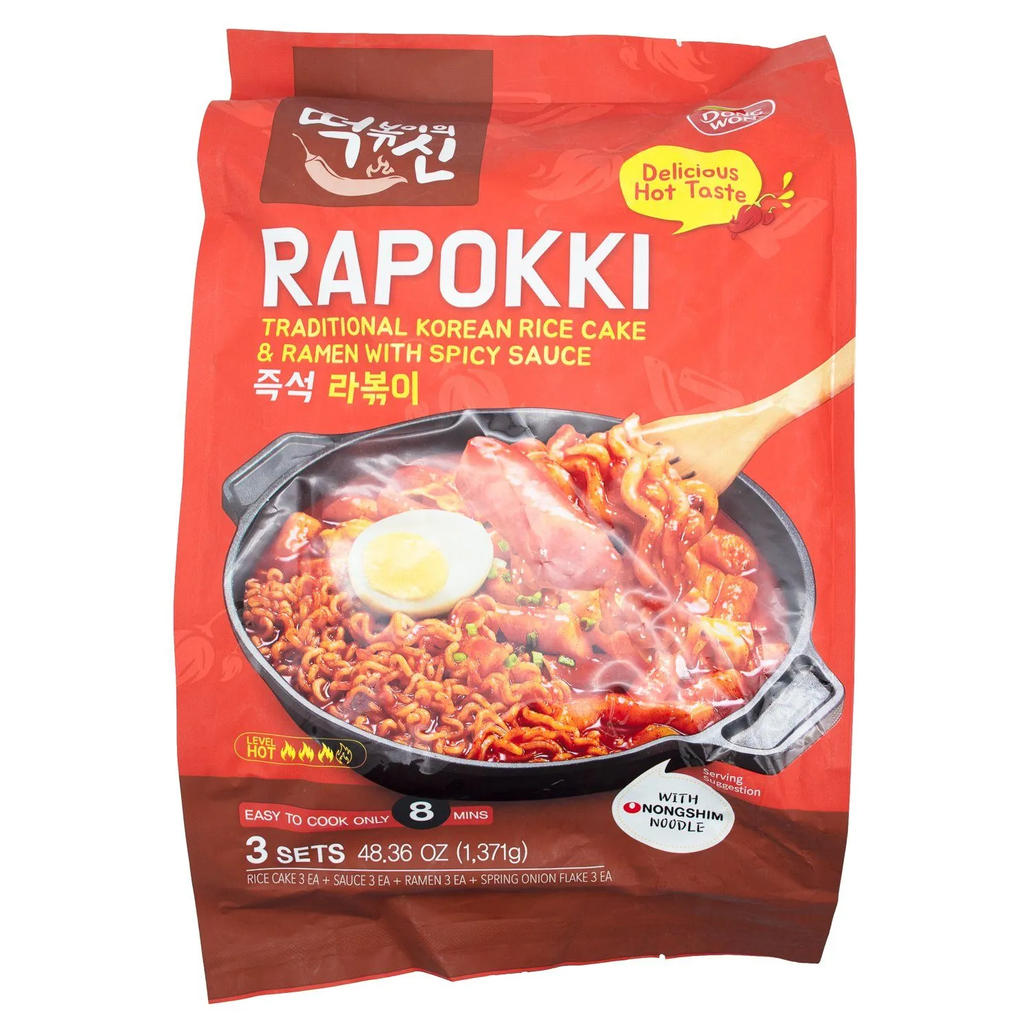 Dongwon Rapokki - Traditional Korean Rice Cake & Ramen with Spicy Sauce