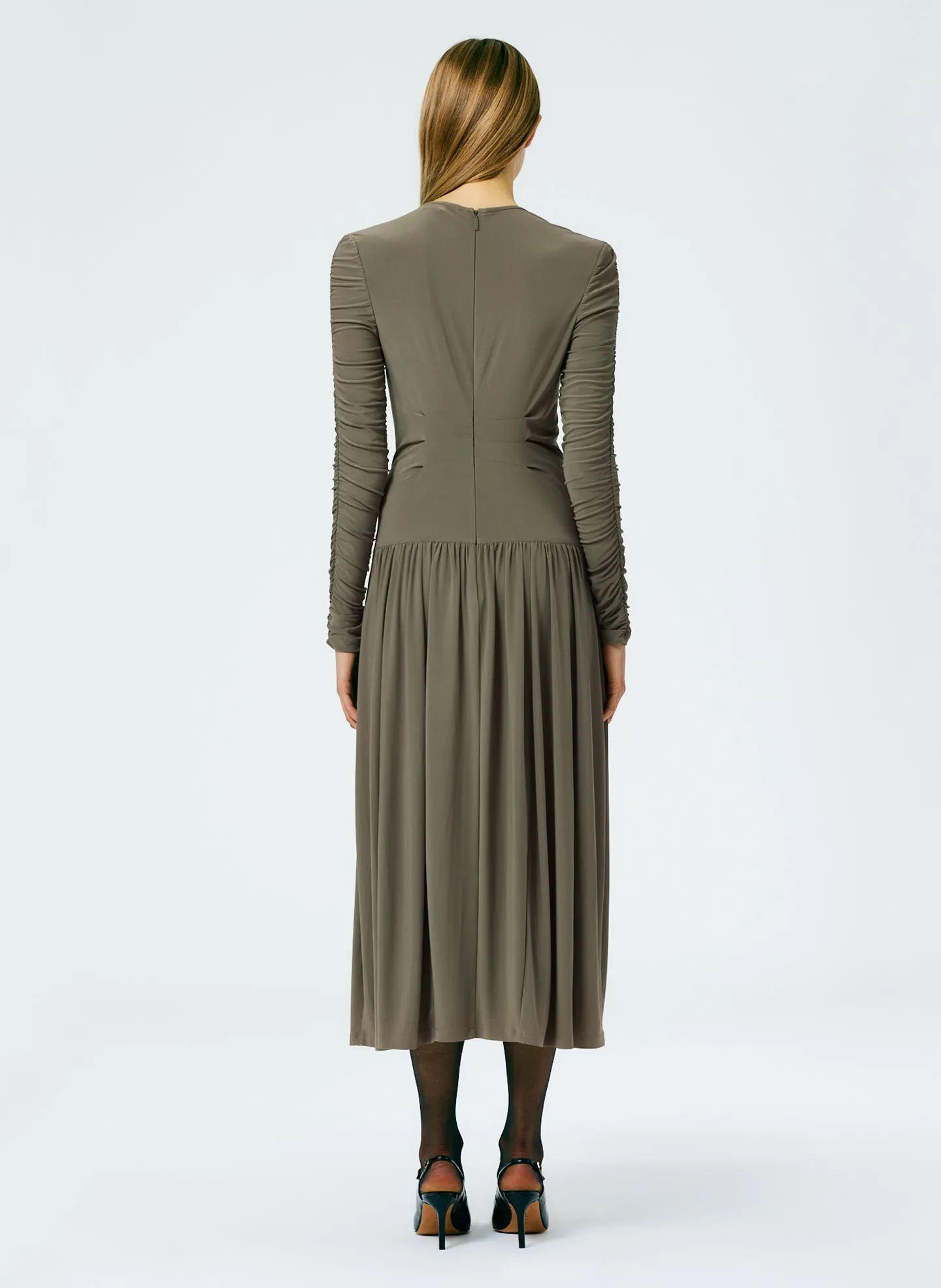 Drapey Jersey Ruched Dress