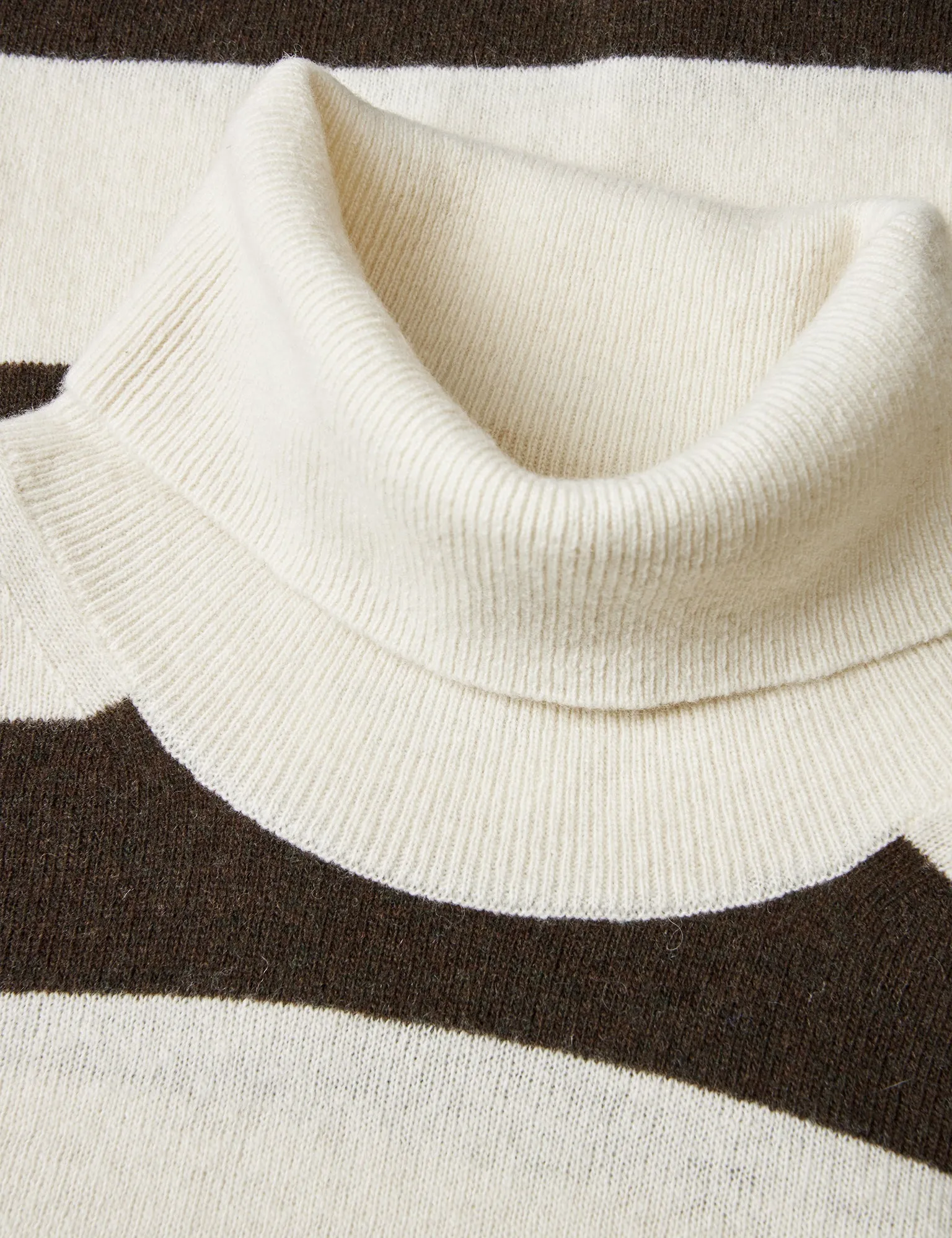 Eco Wool Stripe Kally Sweater, Turkish Coffee/Winter White