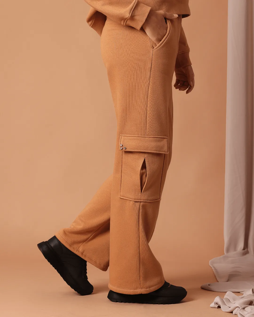 Ensemble Sweat-shirt Et Pantalon Camel