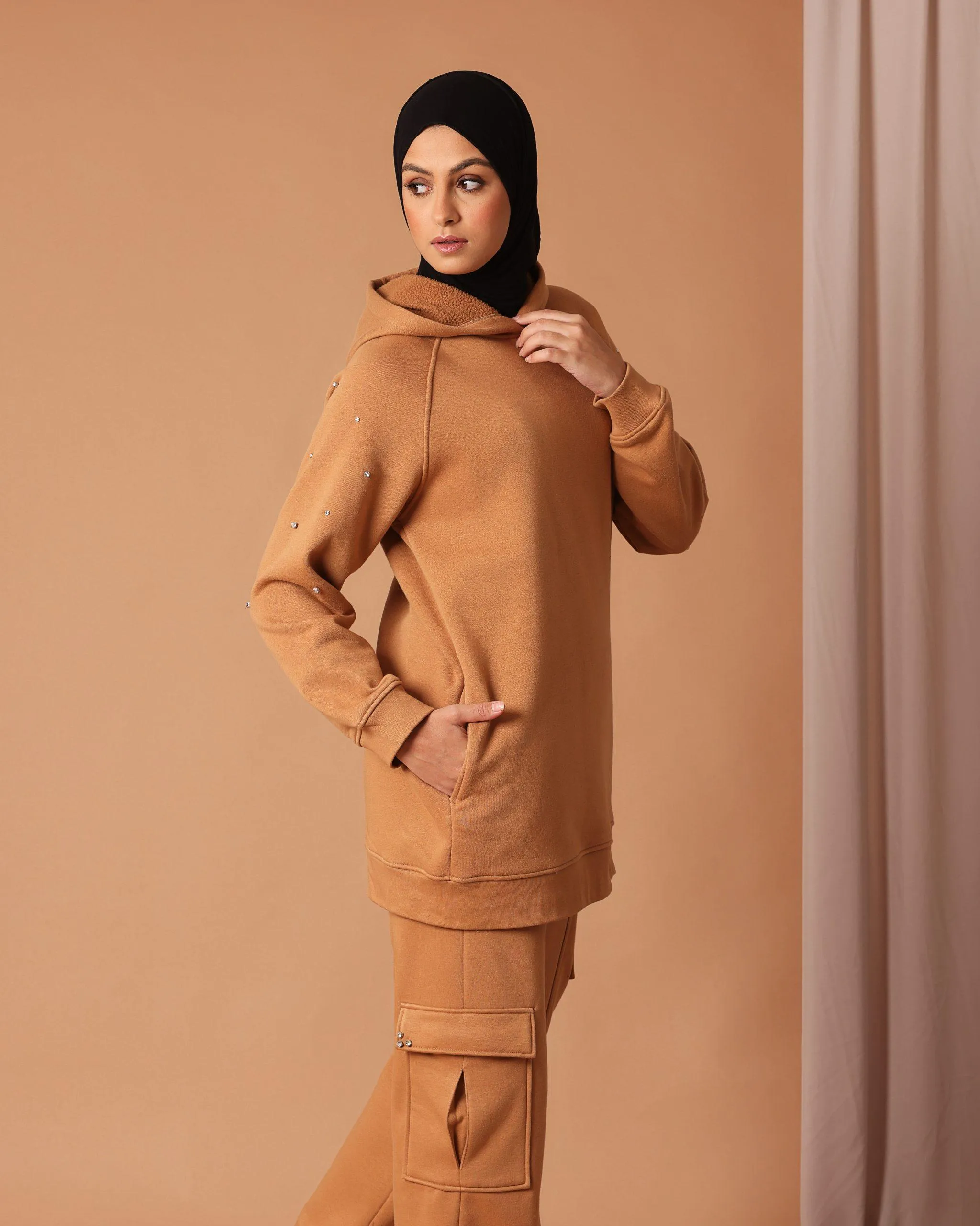 Ensemble Sweat-shirt Et Pantalon Camel