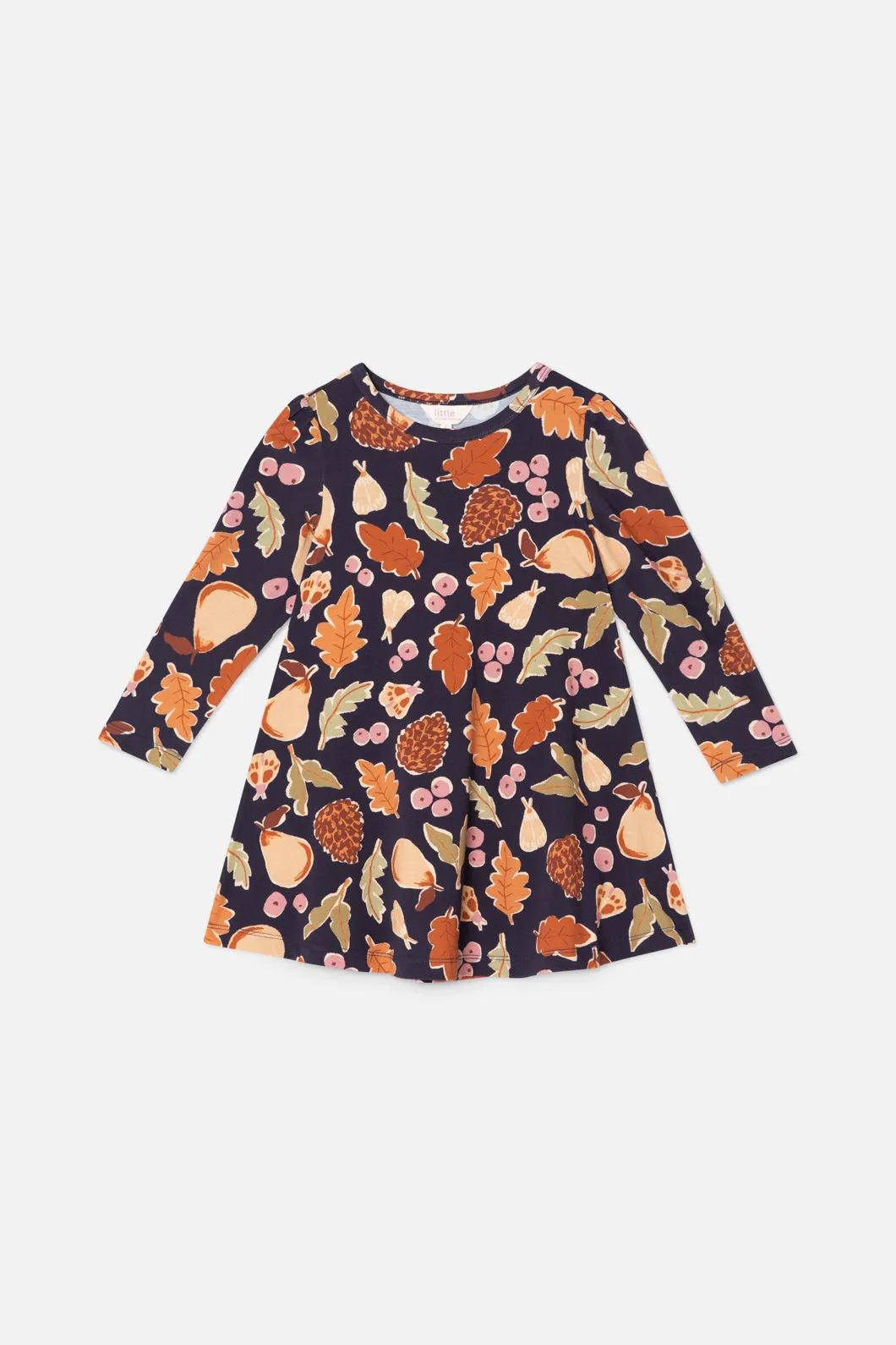 Forest Print Kids Jersey Dress