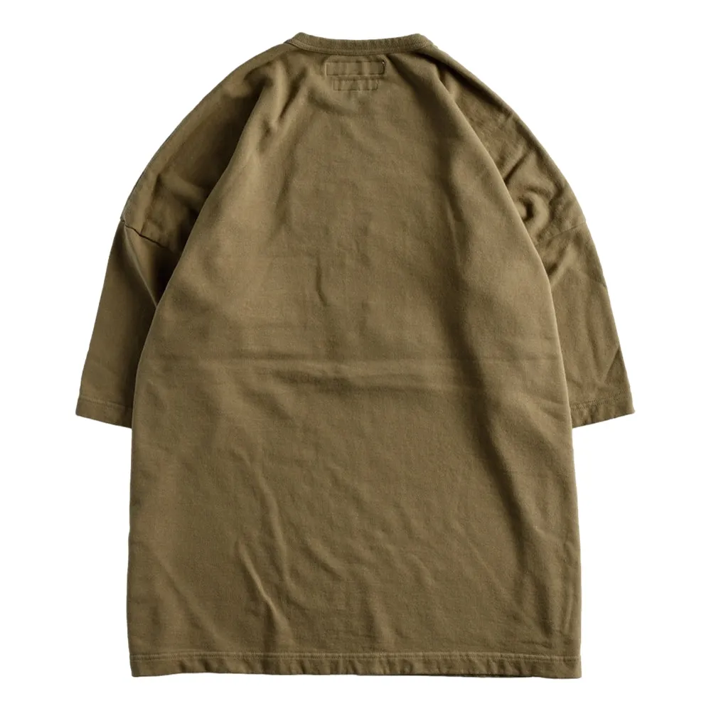 FUNDAMENTAL PATCHWORK WIDE SWEAT TEE-KHAKI