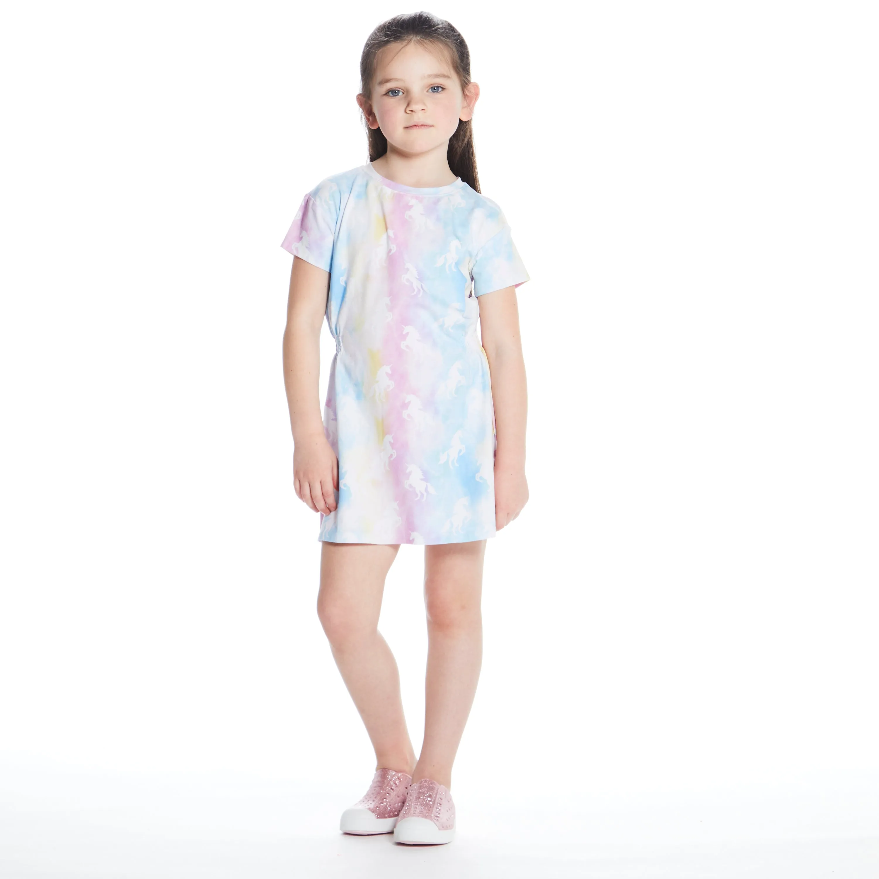 Girls Rainbow Jersey Dress