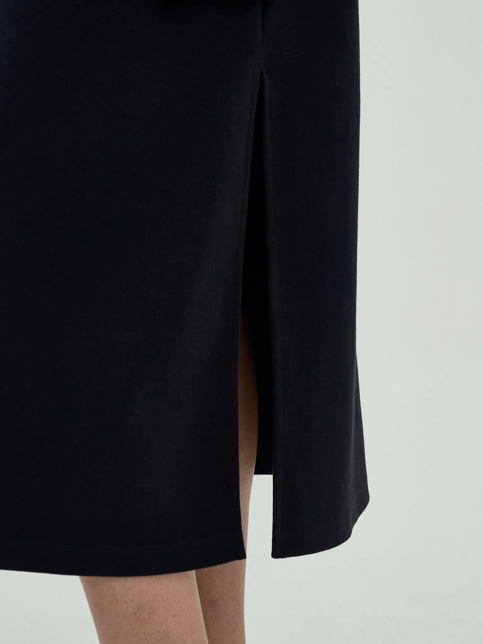 GOEN.J Knotted detail sleeveless cotton-jersey midi dress - Black