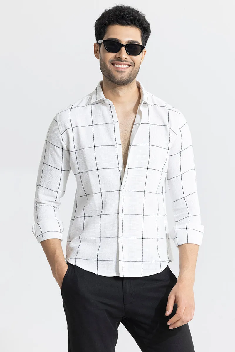 Gridiron White Checks Shirt