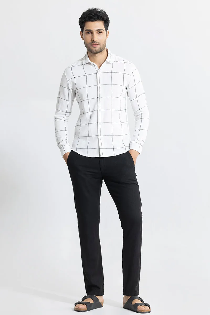 Gridiron White Checks Shirt