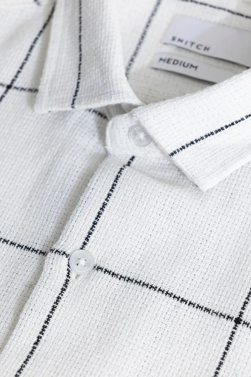 Gridiron White Checks Shirt