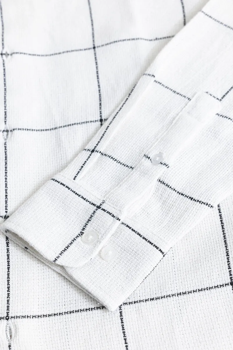 Gridiron White Checks Shirt