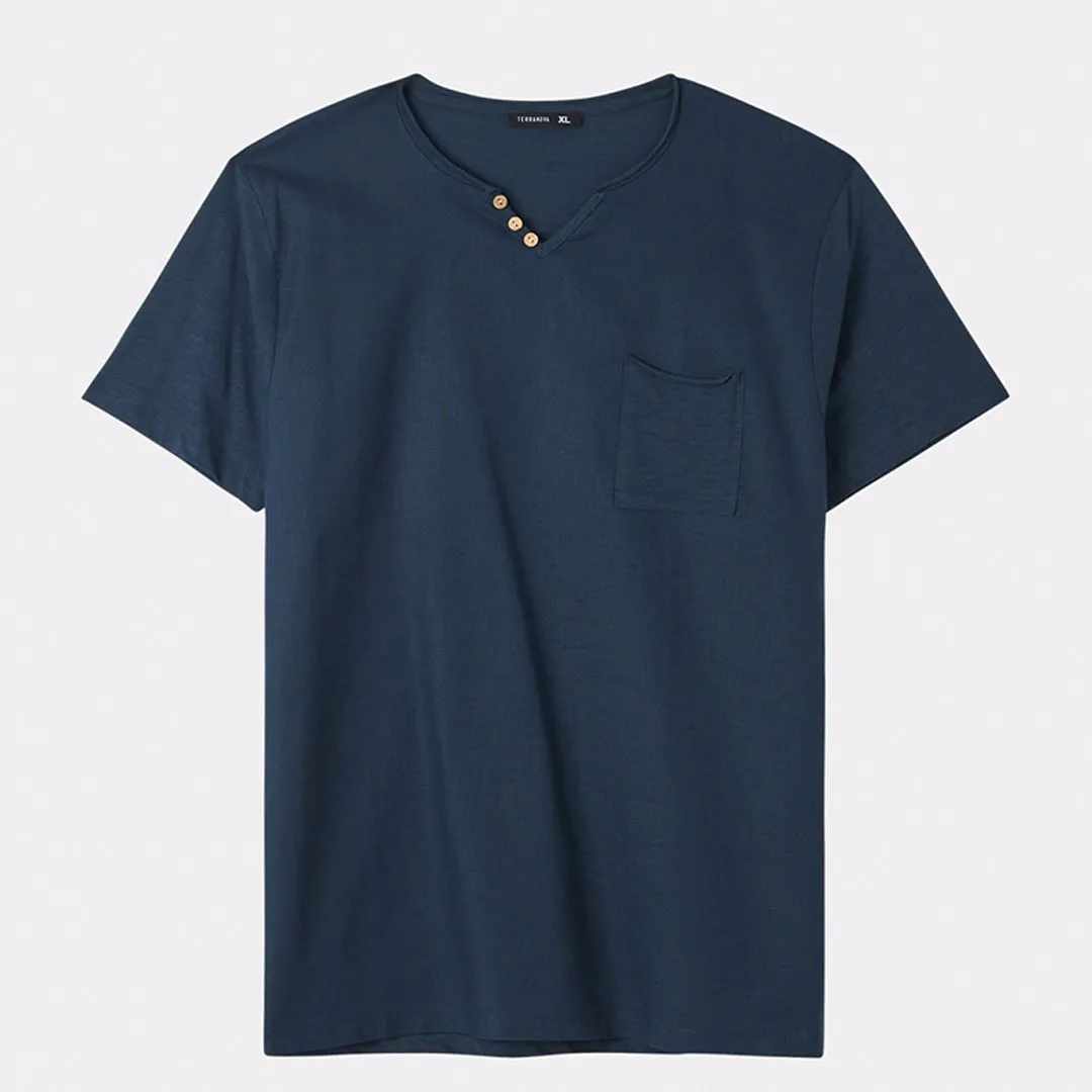 Henly Collar Short Sleeve T-Shirt