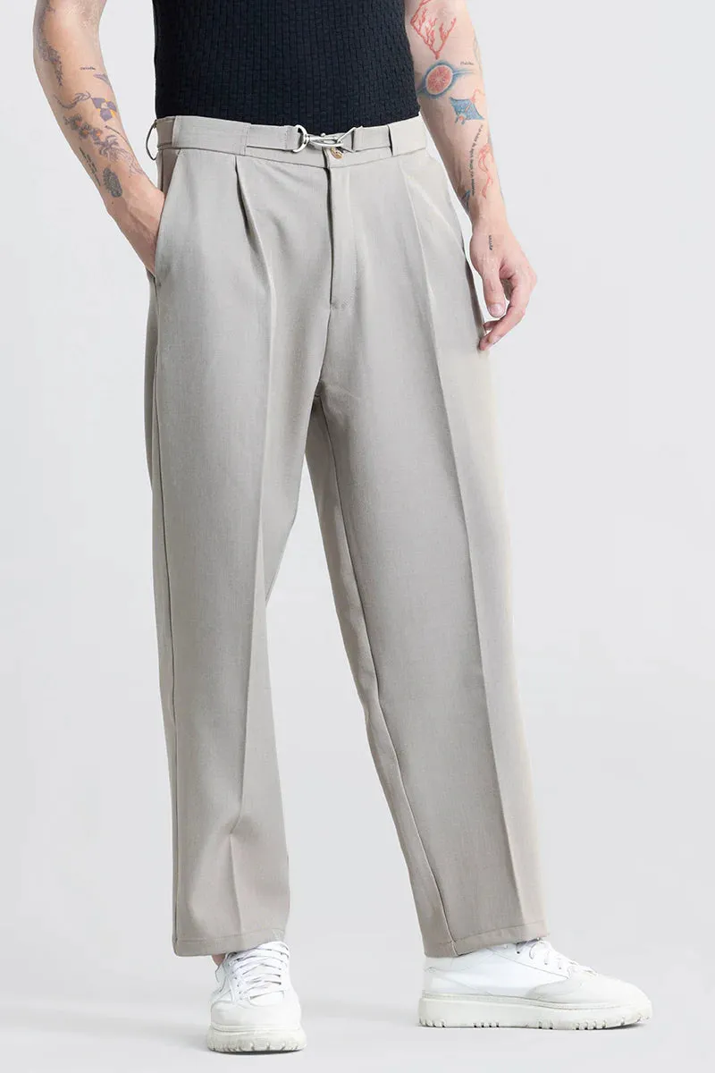 Hooked Light Grey Korean Pant