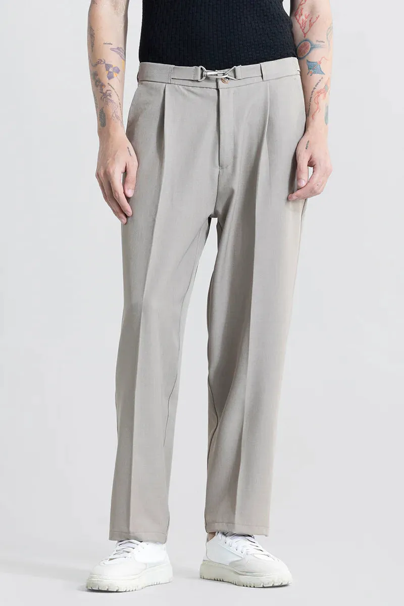 Hooked Light Grey Korean Pant