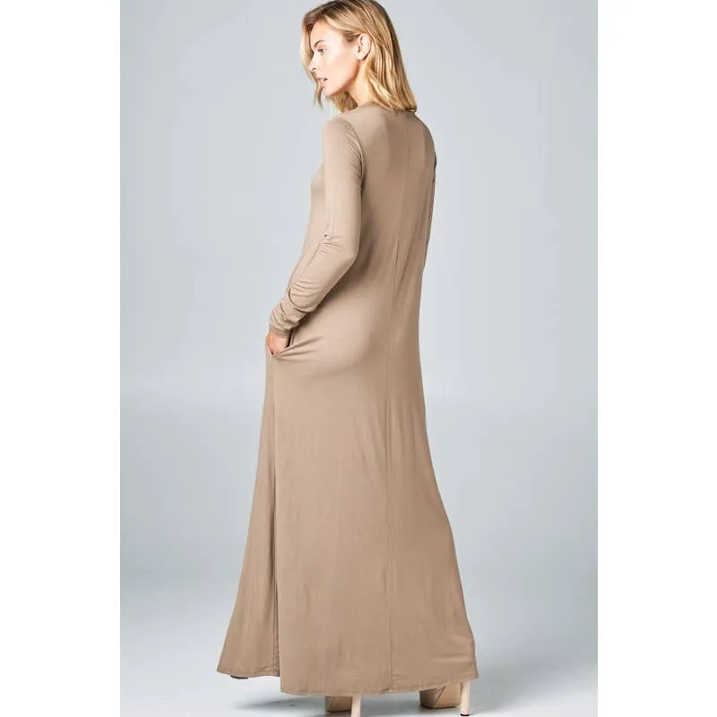 Jersey Classic Shift Maxi Dress