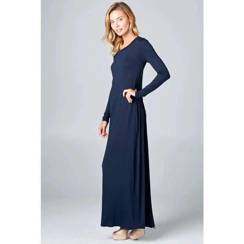 Jersey Classic Shift Maxi Dress