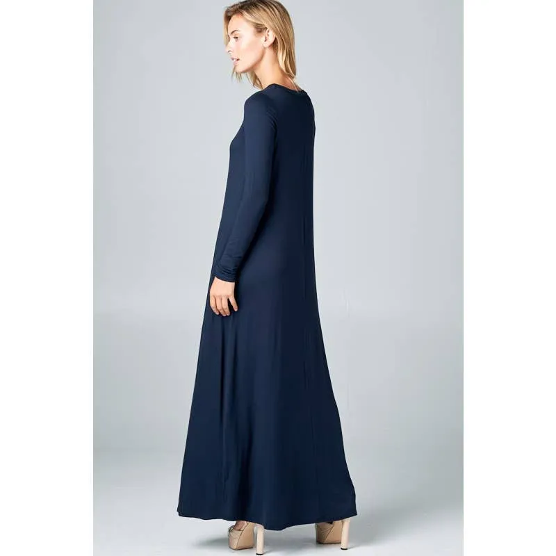 Jersey Classic Shift Maxi Dress