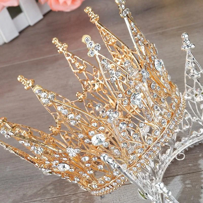 King & Queen Tiara Rhinestones Crown for Wedding or Prom