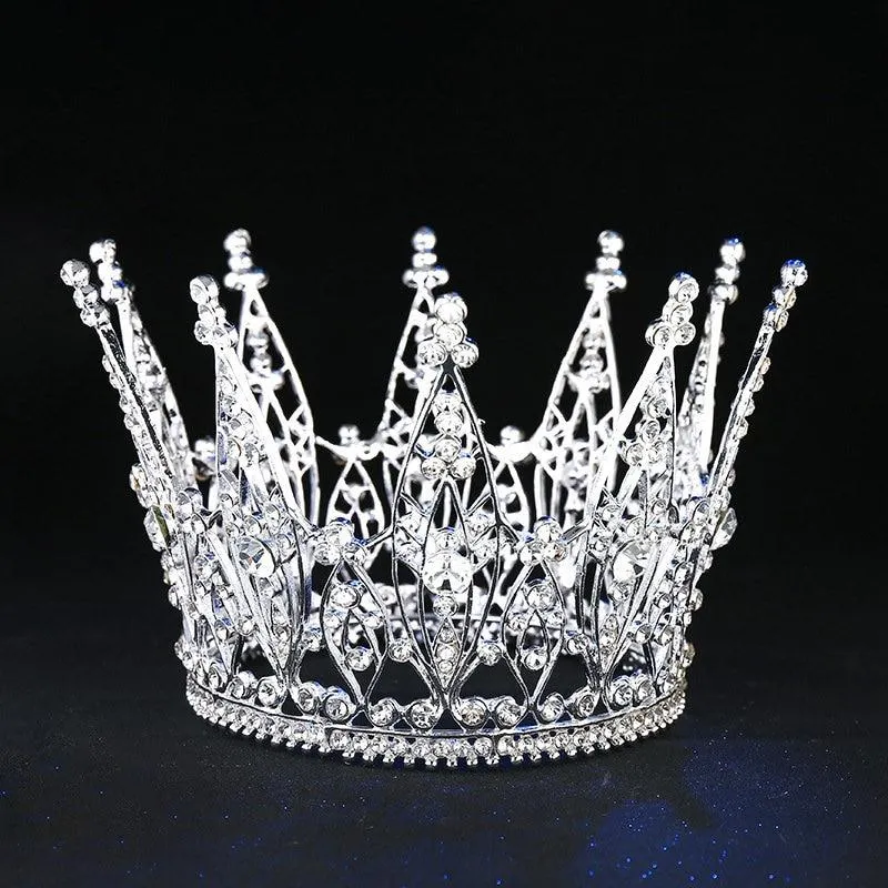 King & Queen Tiara Rhinestones Crown for Wedding or Prom