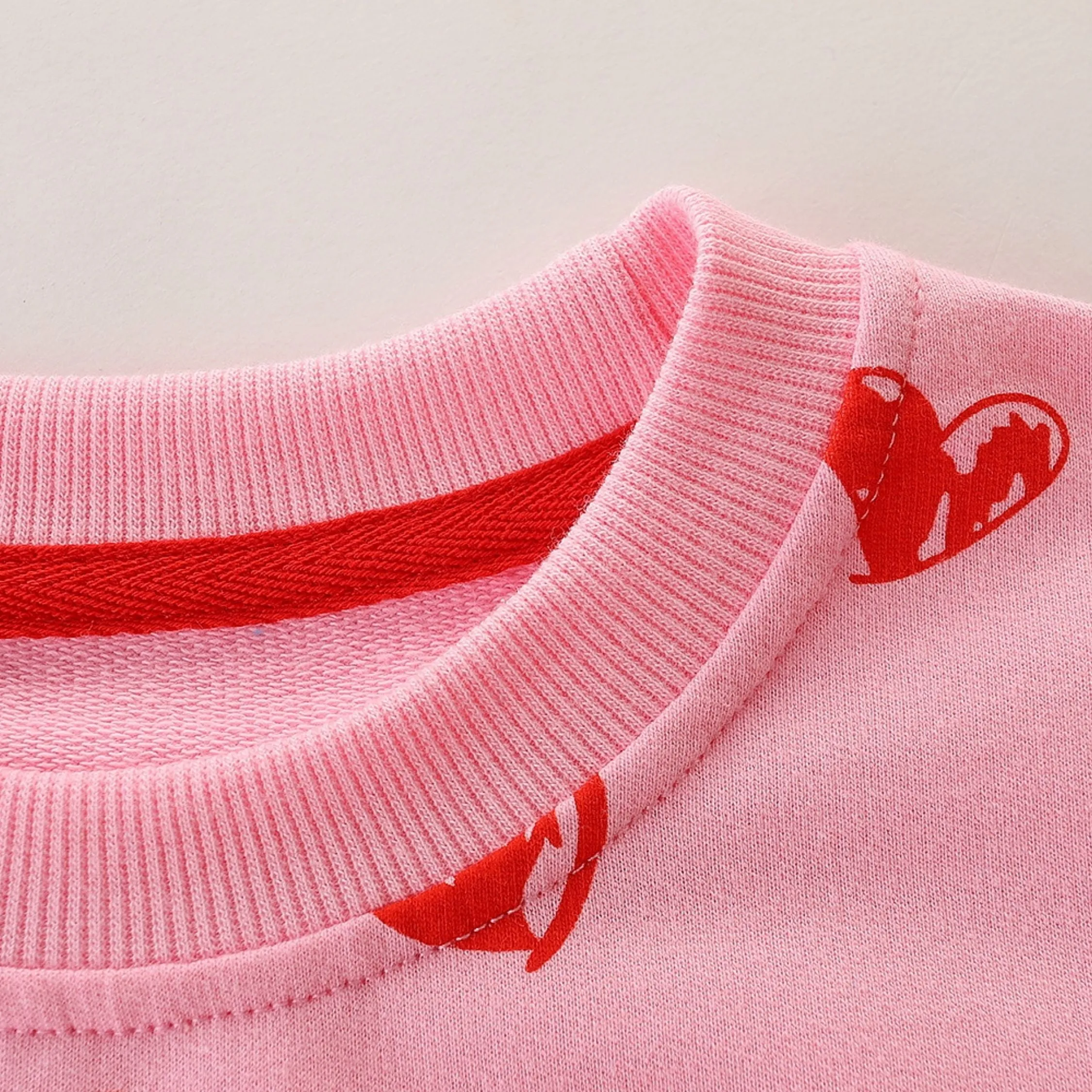 Kitty Kat Round Neck Sweat Shirt (Pink)