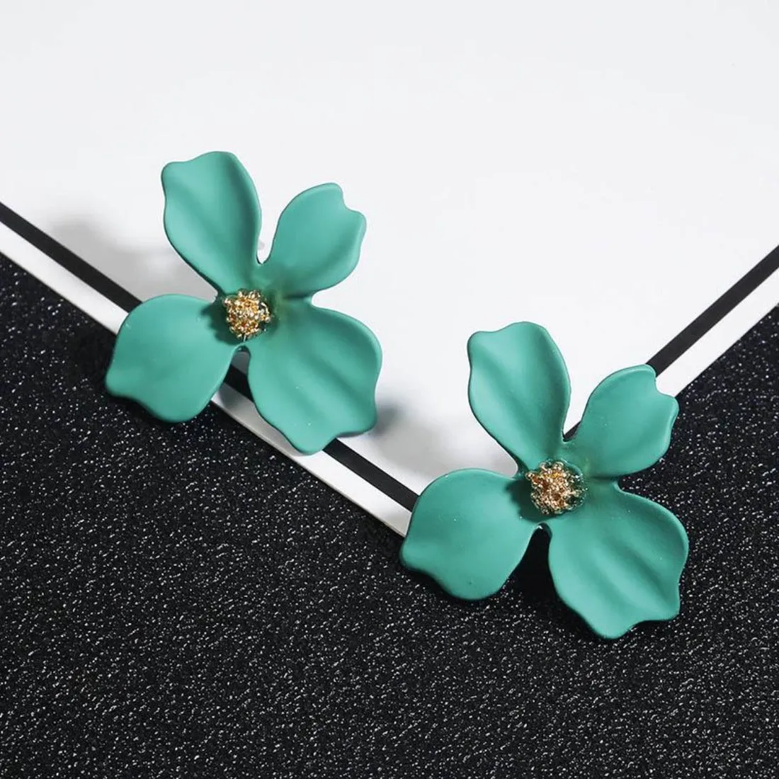 Korean Cute Colorful Flower Stud Earring - 4 Colors